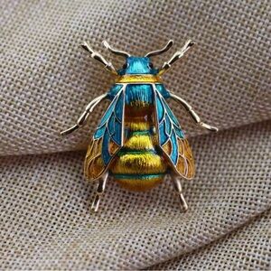 Enamel Bumblebee Brooches Pin Insects